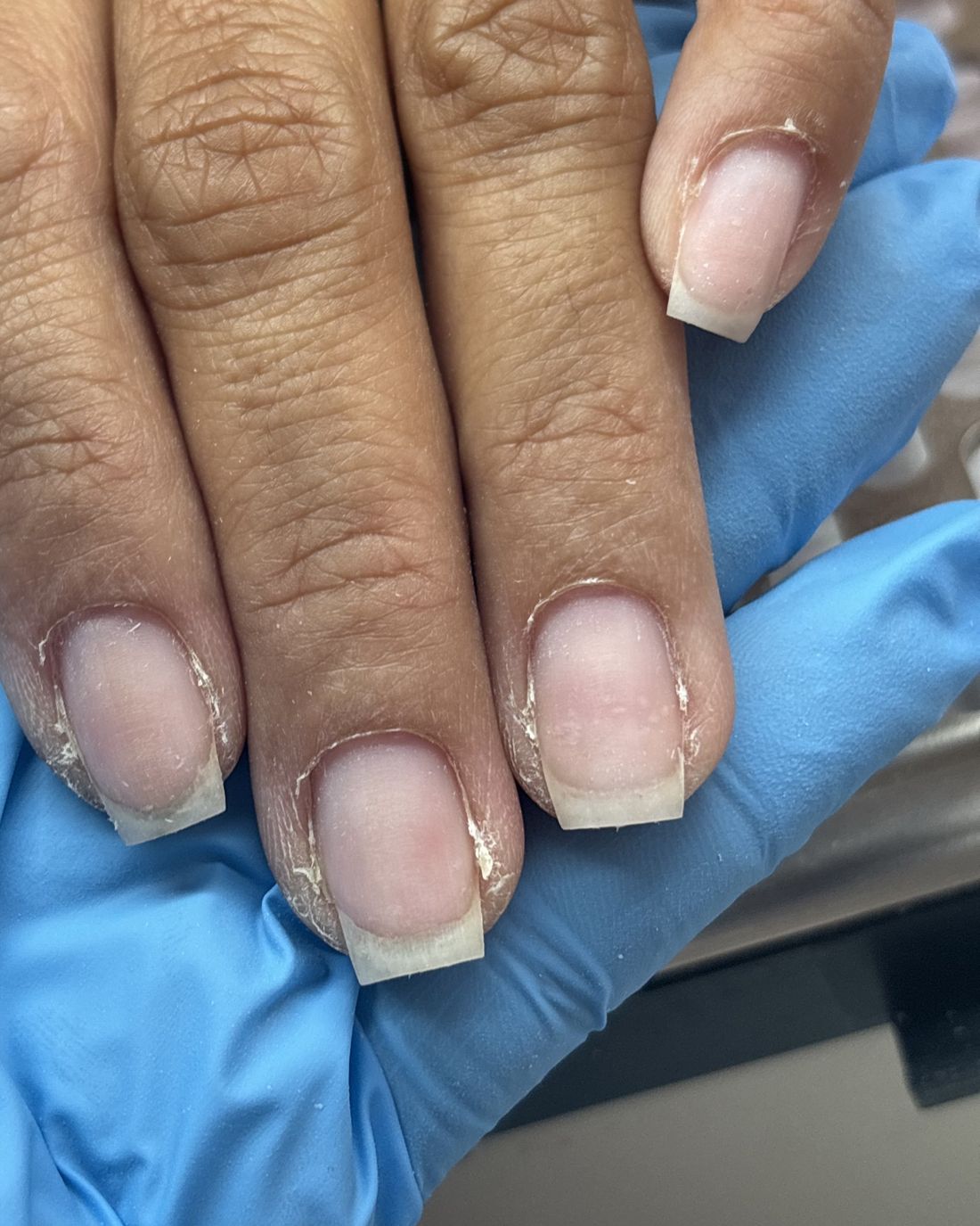 Antes: Unha natural até francesinha em gel